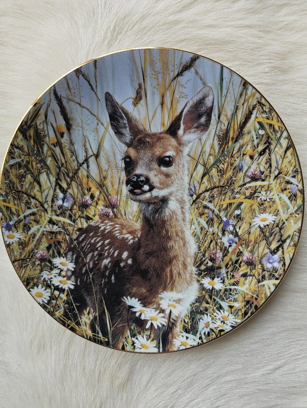 W.S. George China "Spring Fawn" By Carl Brenders Collectible Plate